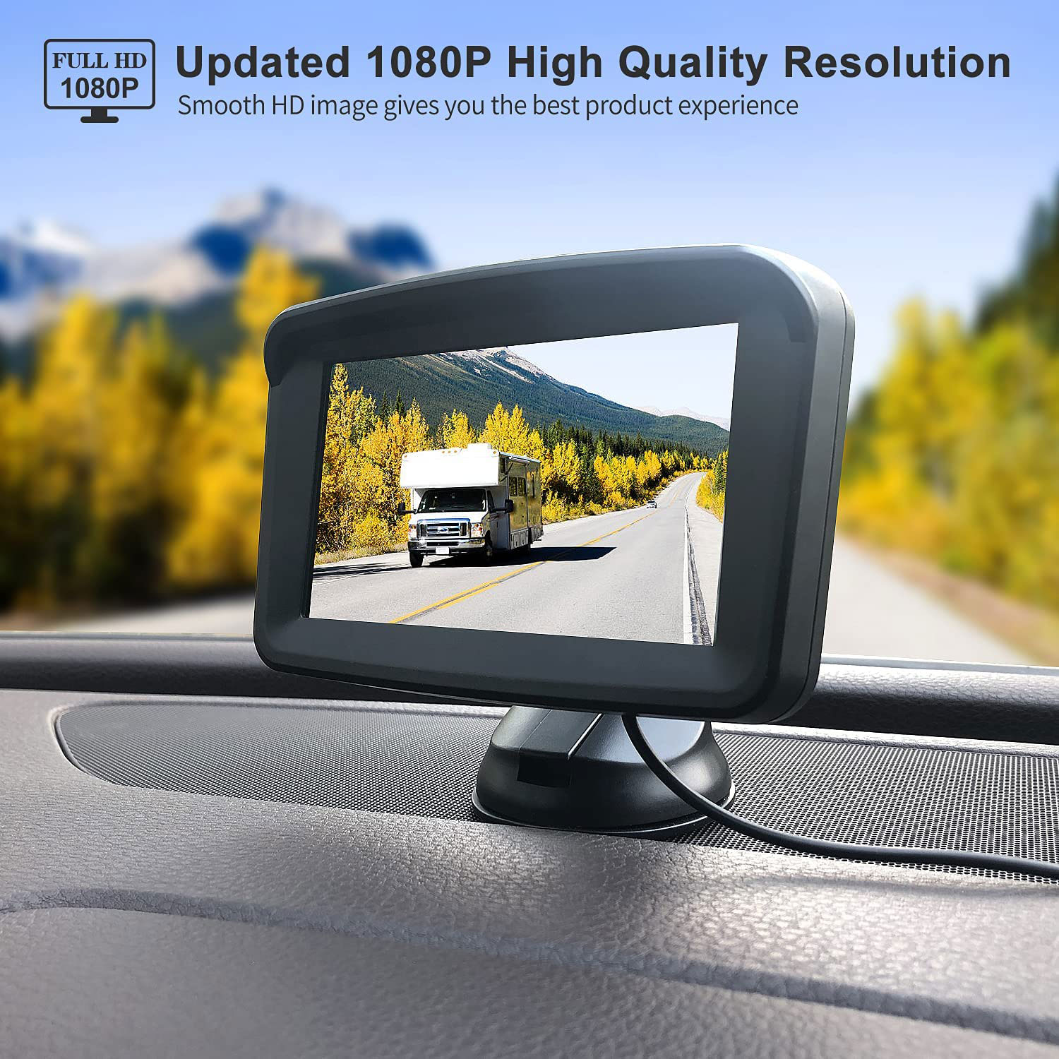 5" Monitor with 1080P Backup Camera for Truck - Imagen 2