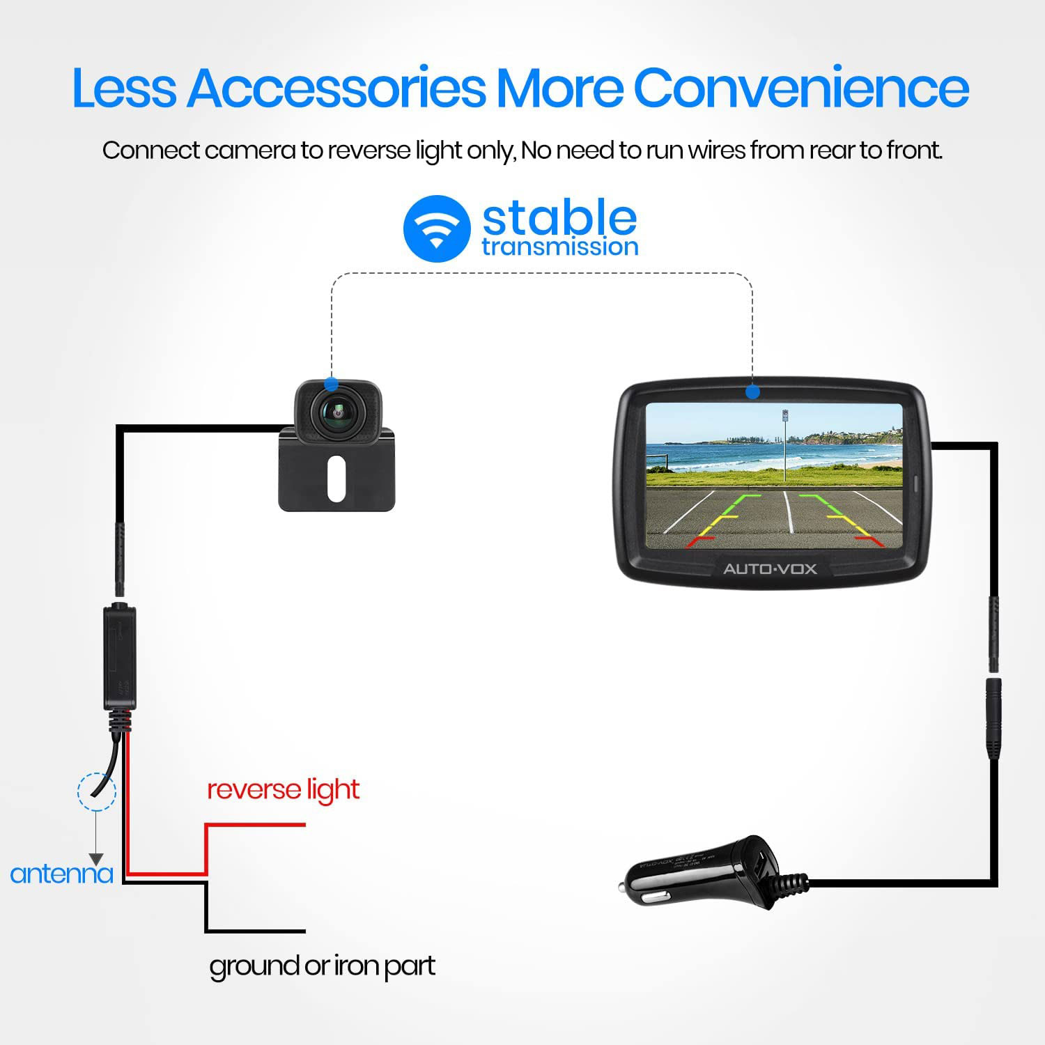 AUTO-VOX CS-2 Wireless Backup Camera Kit - Imagen 6